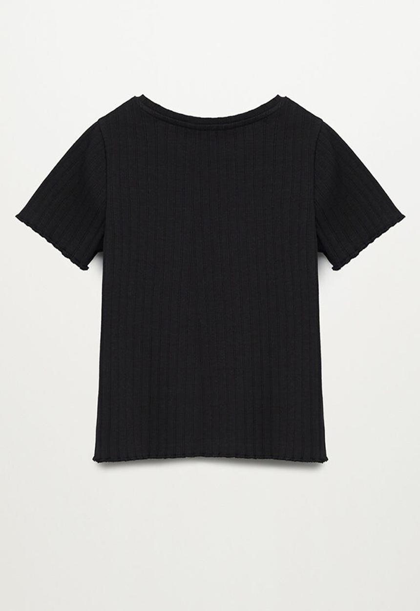 MANGO - Jane short sleeve tee - black