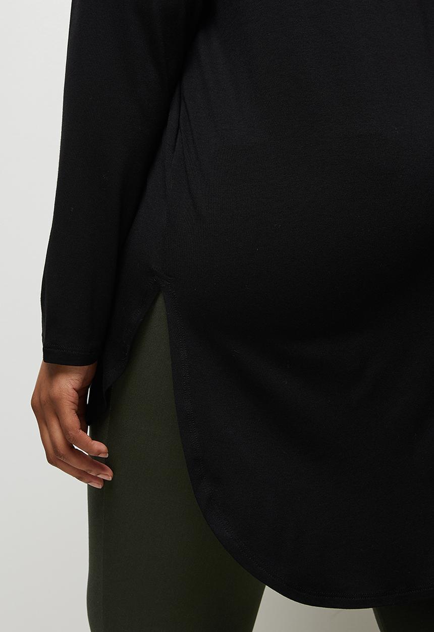 edit Plus - Dolman crew t-shirt - black stripe