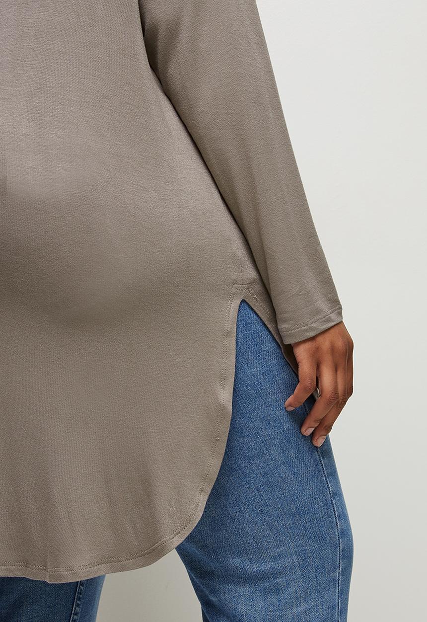 edit Plus - Curved ll tee - mocha