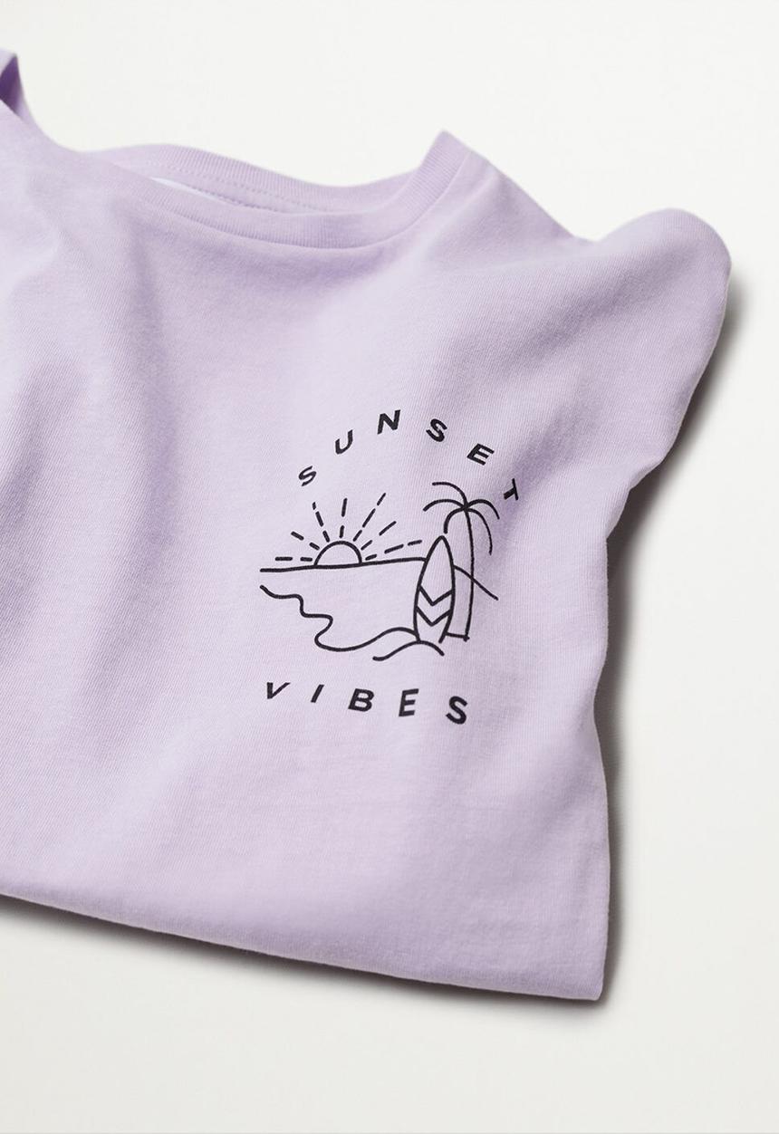 MANGO - Camiseta sunset - purple