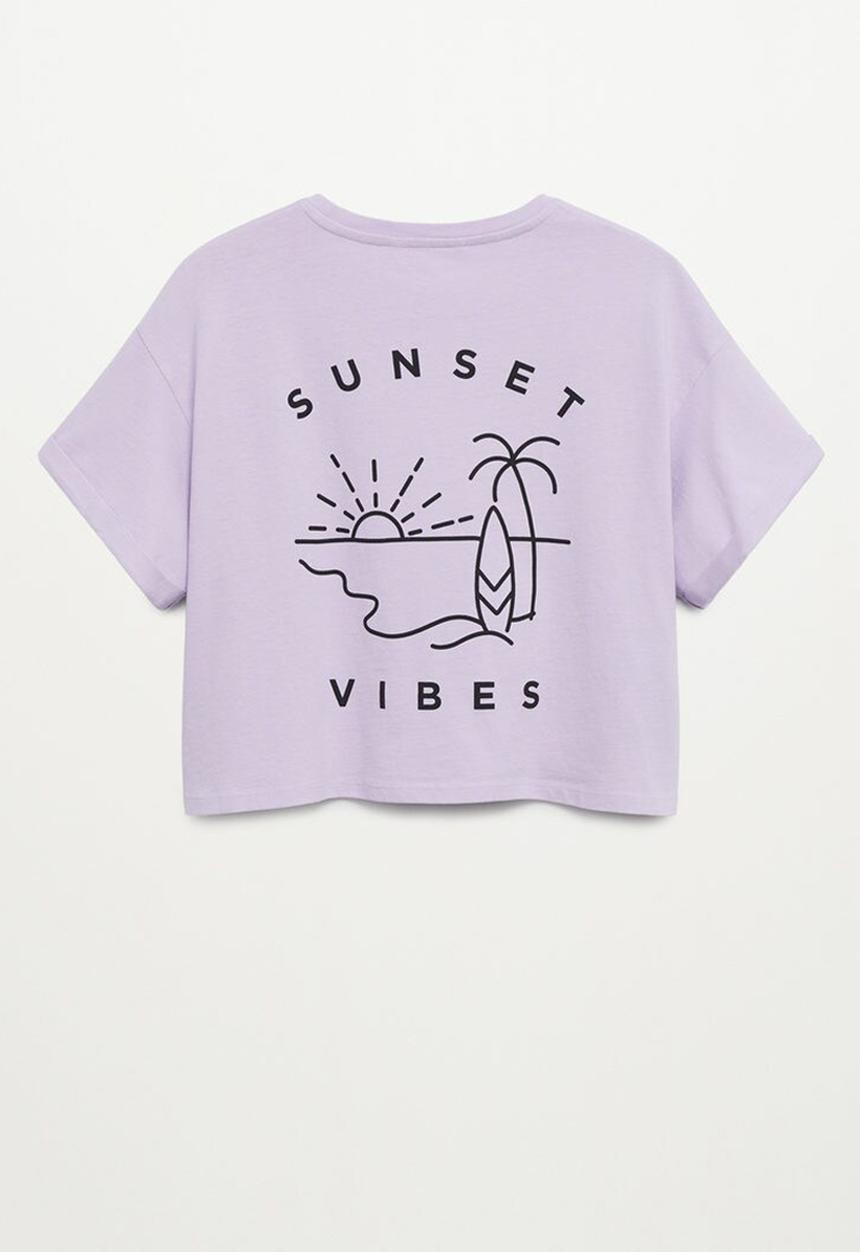 MANGO - Camiseta sunset - purple