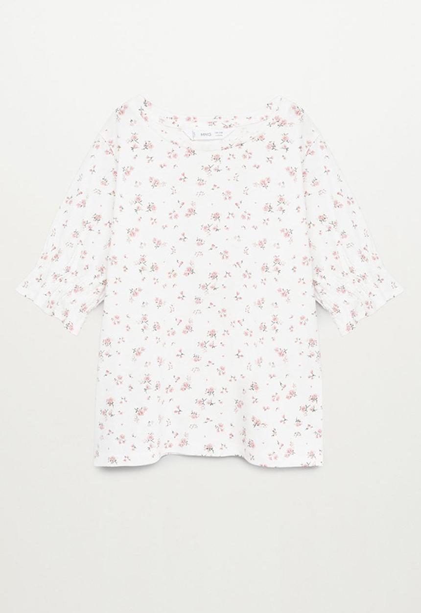 MANGO - Cannes short sleeve tee - white