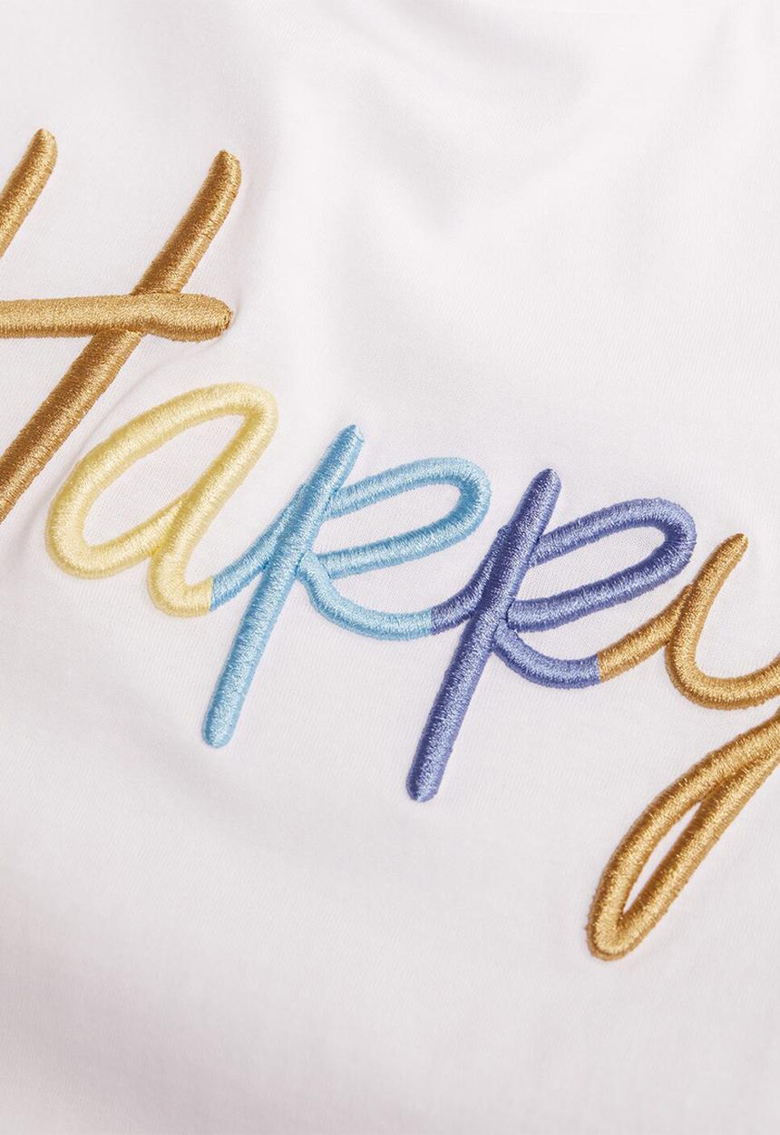 MANGO - Happy short sleeve tee - white
