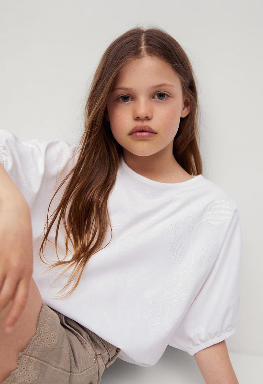 MANGO - Camiseta terra - white