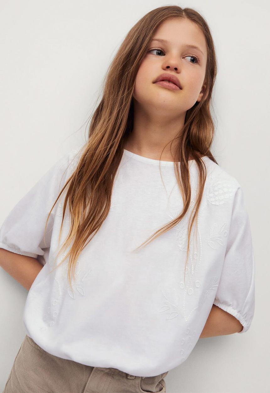 MANGO - Camiseta terra - white