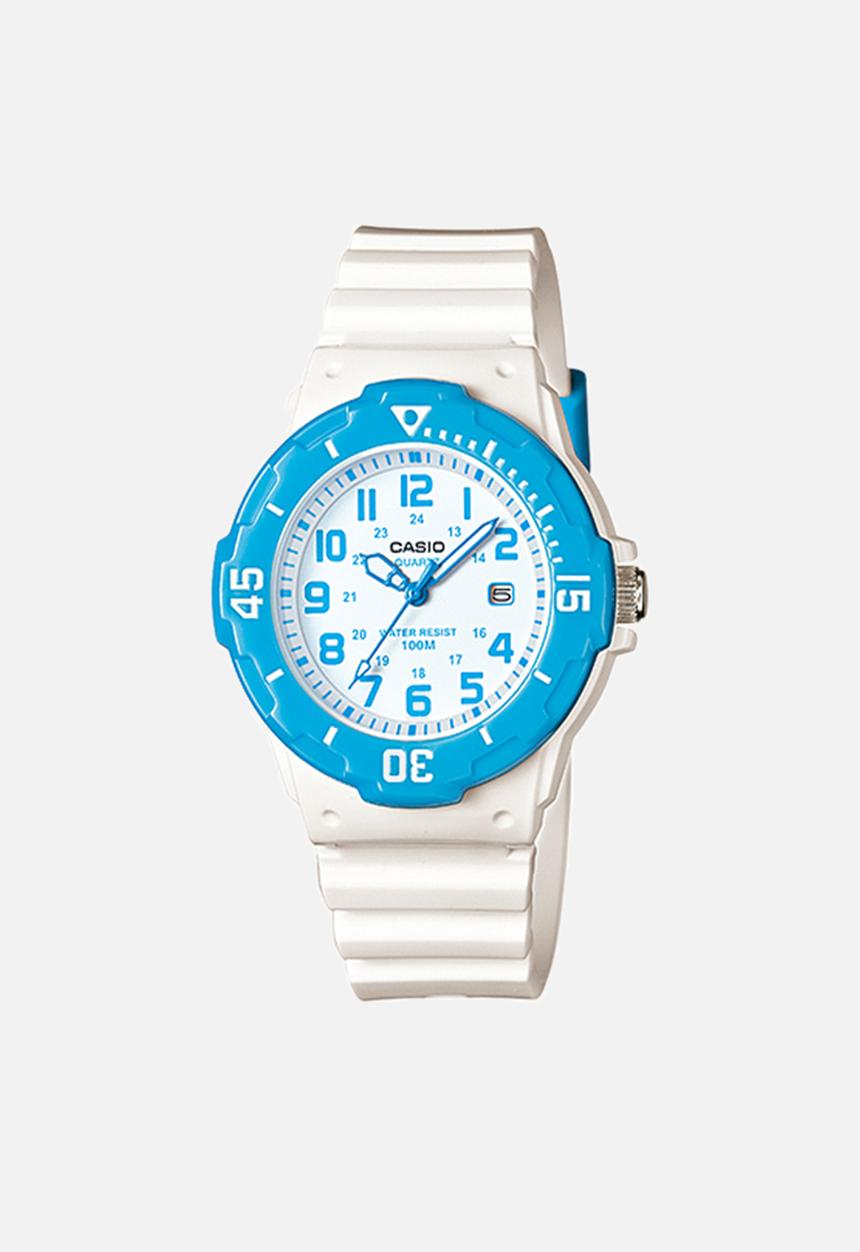 Casio - Analog watch - white and blue