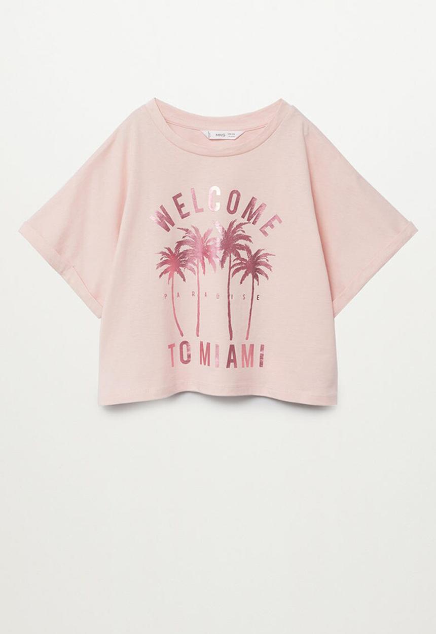 MANGO - Camiseta vacances - pink