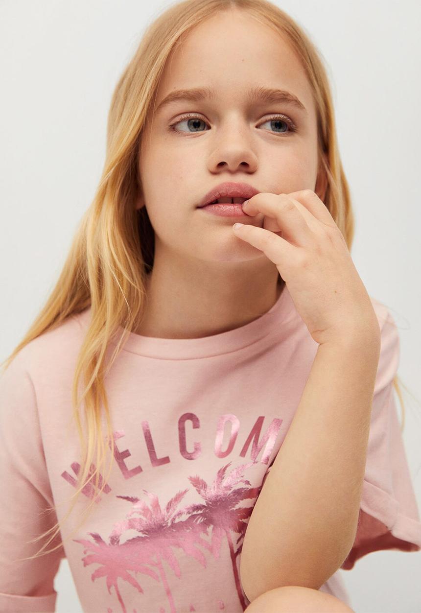 MANGO - Camiseta vacances - pink