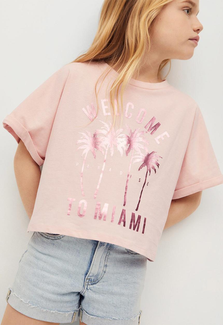 MANGO - Camiseta vacances - pink