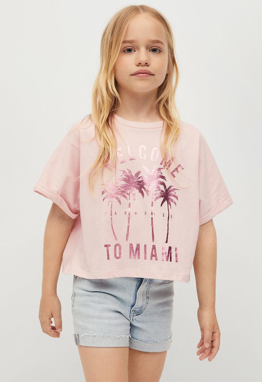 MANGO - Camiseta vacances - pink