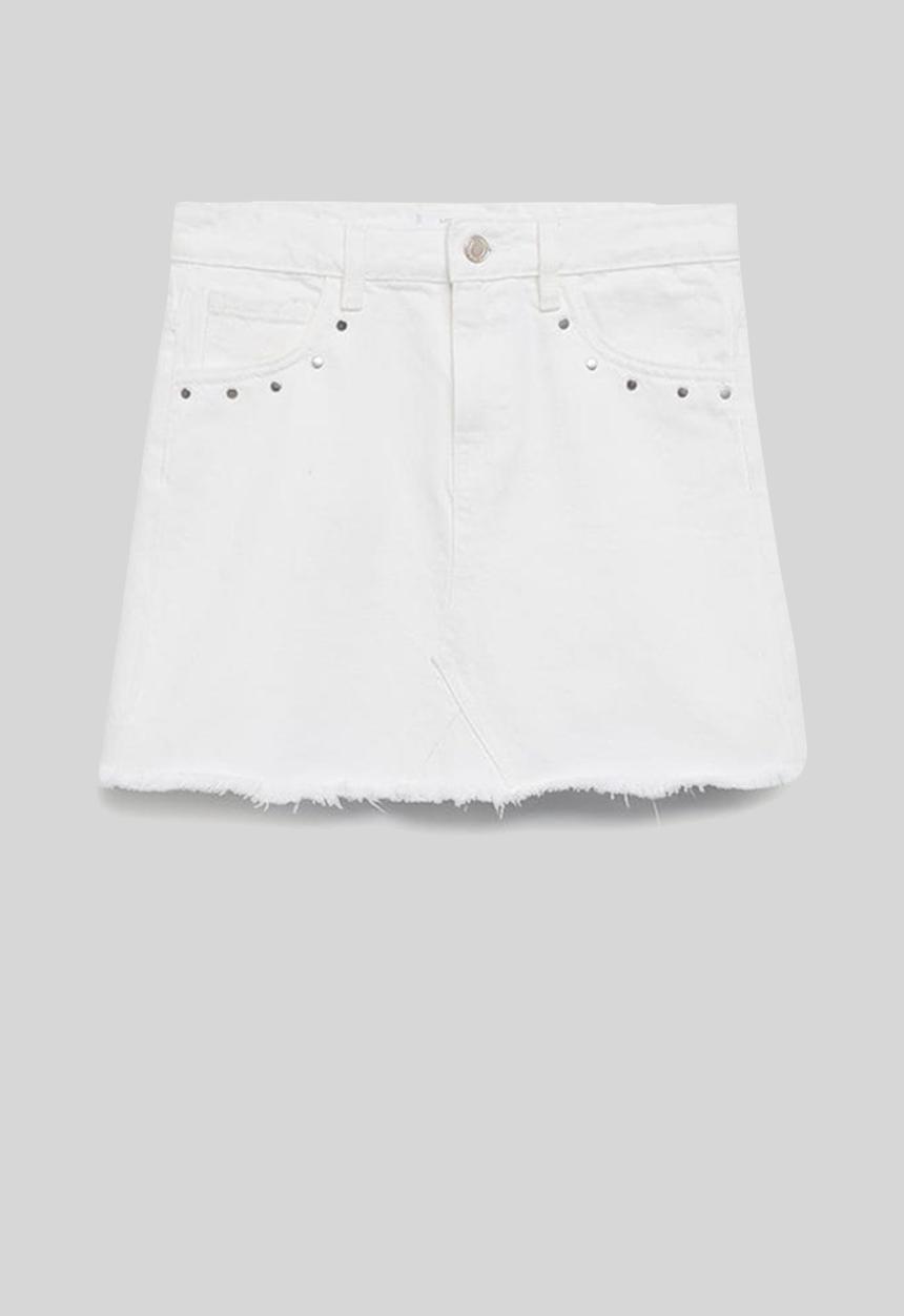 MANGO - Falda anns - white