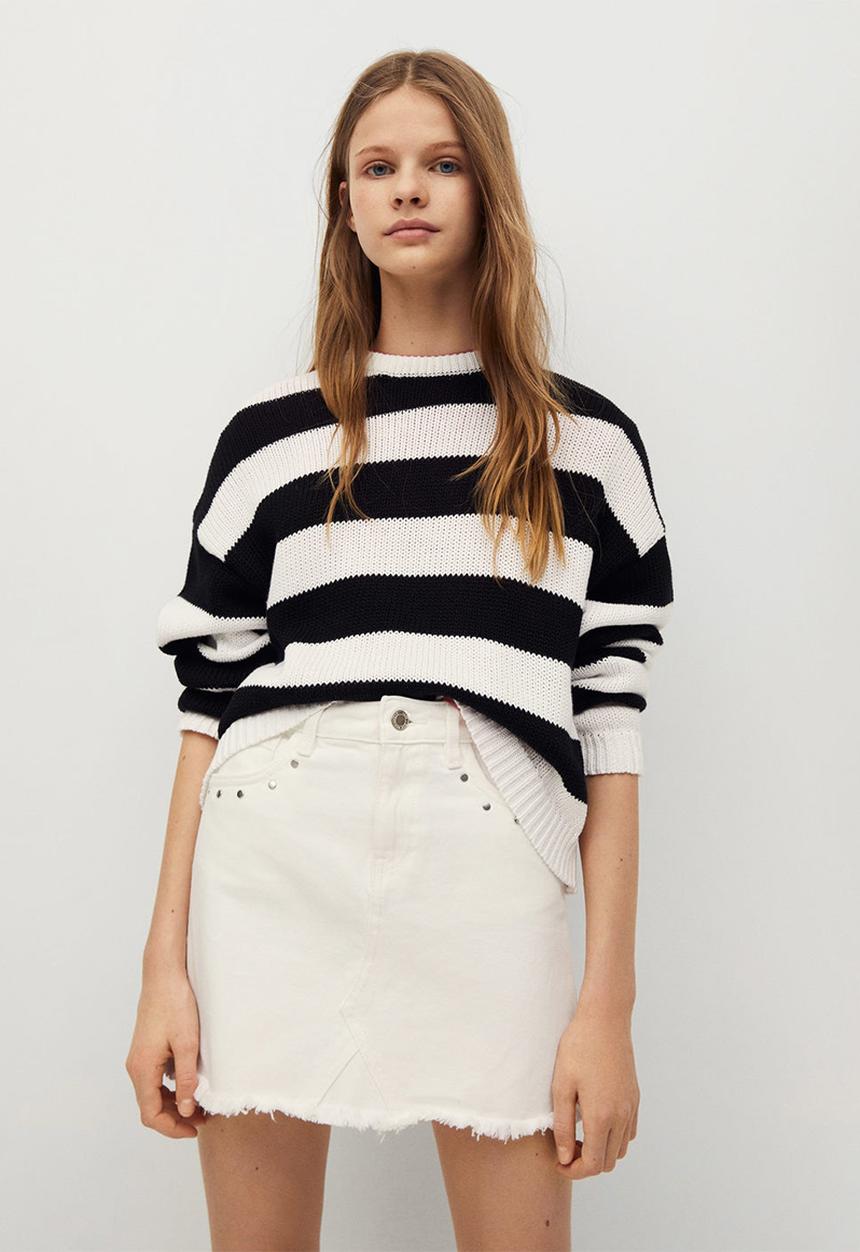 MANGO - Falda anns - white