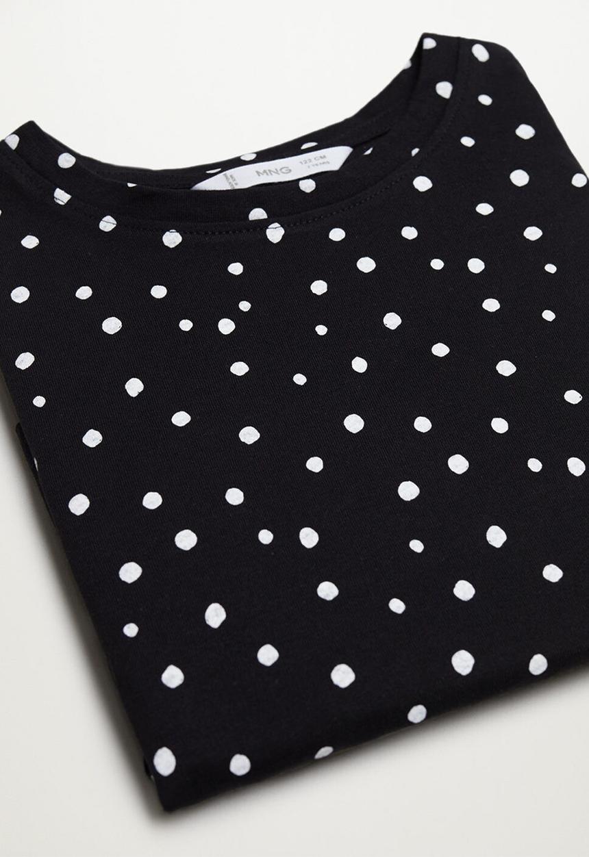 MANGO - Camiseta stamp - black