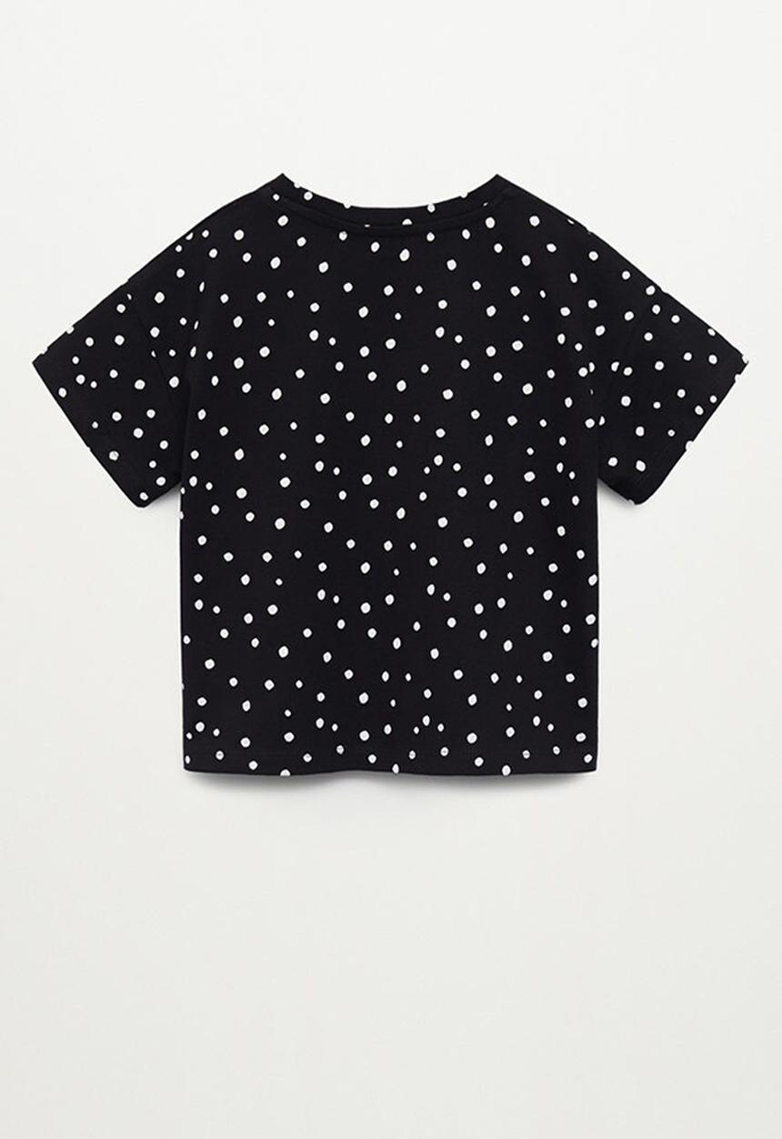 MANGO - Camiseta stamp - black