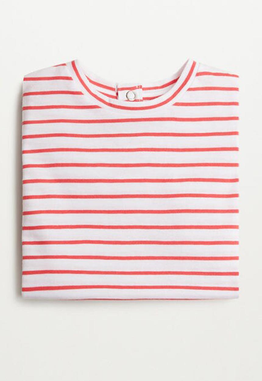 MANGO - Organic cotton T-shirt - red