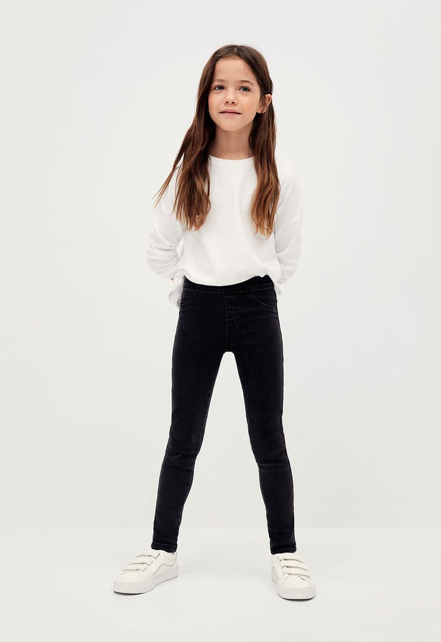 MANGO - Girls basic jeggings - black