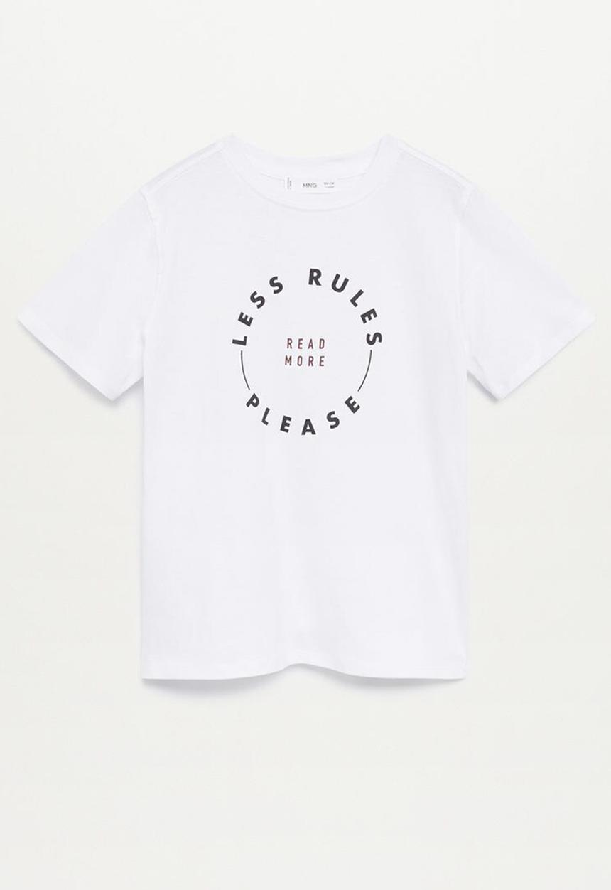 MANGO - T-shirt thinking - white