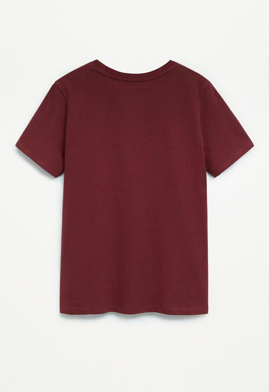 MANGO - T-shirt thinking - dark red