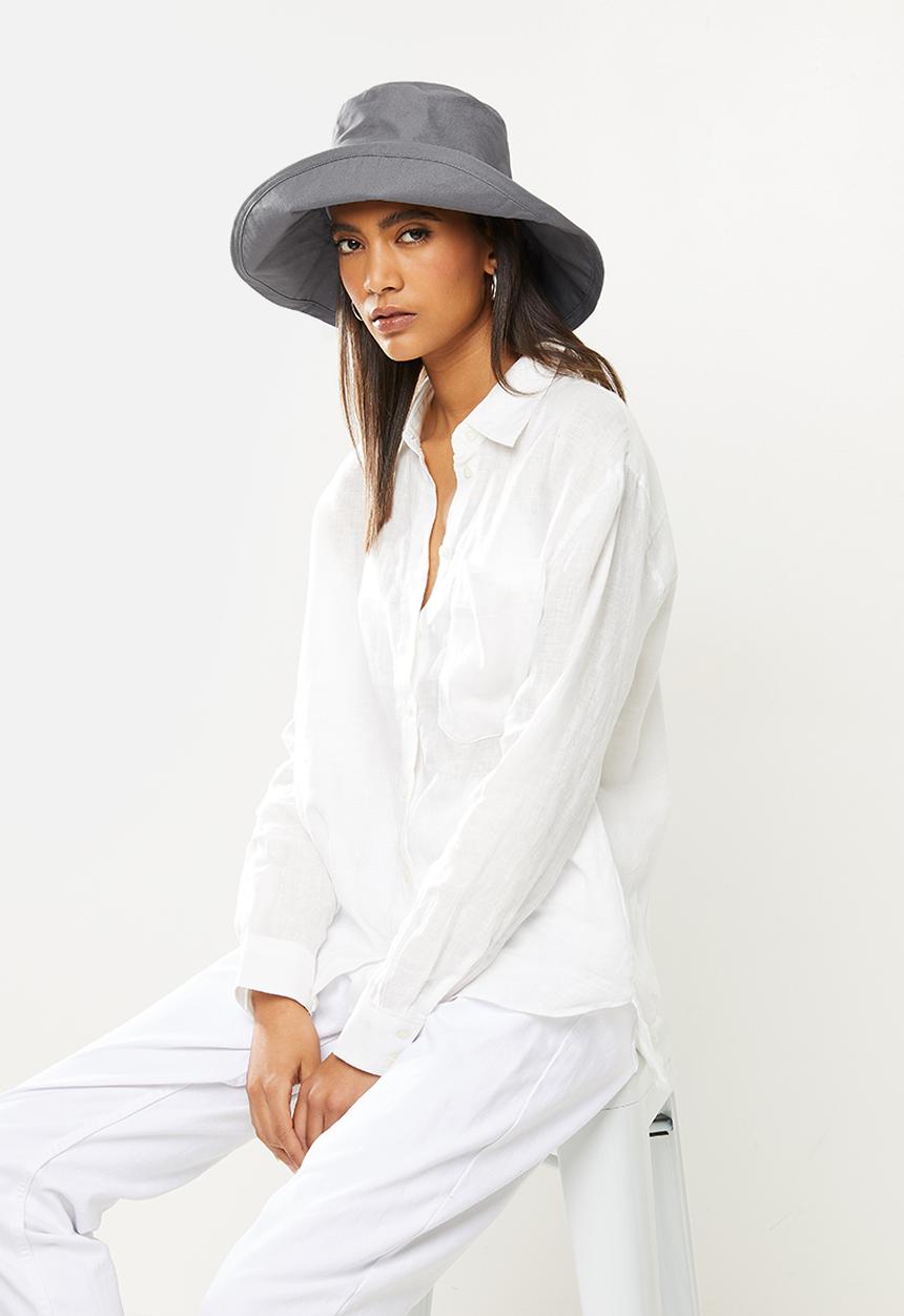 Freya Hats  - Maya wide brim bucket hat - grey