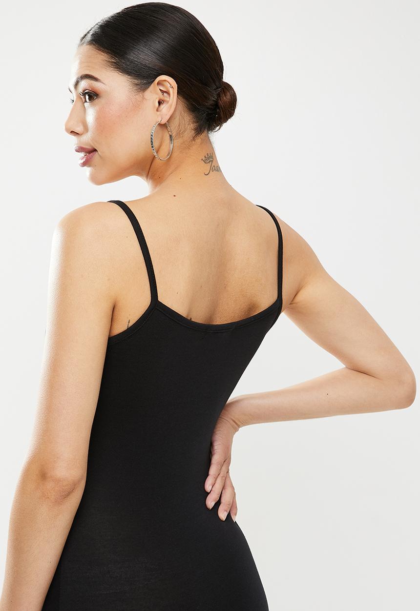 Missguided - Basic cami midi dress - black