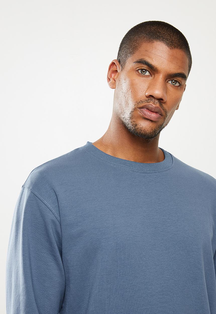 STYLE REPUBLIC - Plain crew neck sweat top - blue