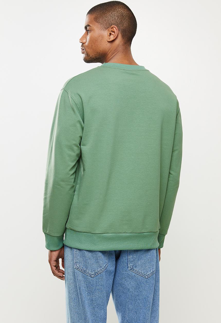 STYLE REPUBLIC - Plain crew neck sweat top - green