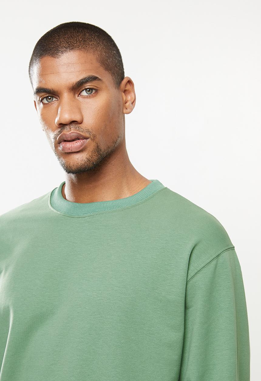 STYLE REPUBLIC - Plain crew neck sweat top - green