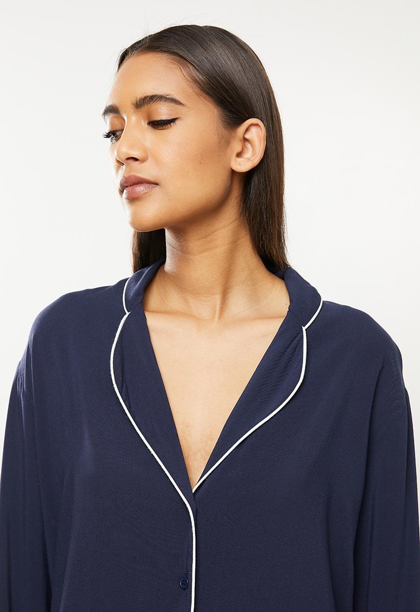 Superbalist - Sleep shirt & shorts set - ink