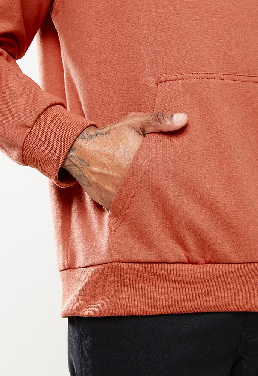 STYLE REPUBLIC - Plain hoodie pullover sweat - rust