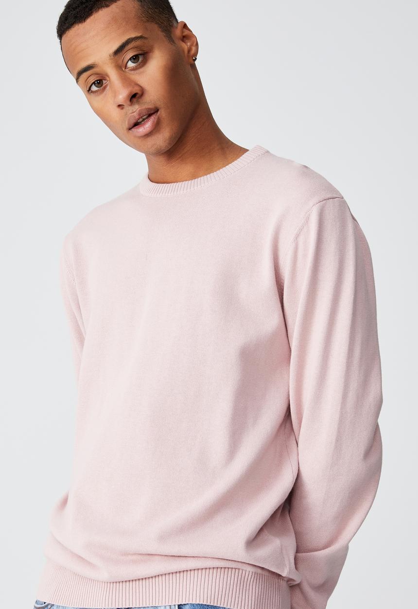 Cotton On - Lightweight crew knit - dusty pink