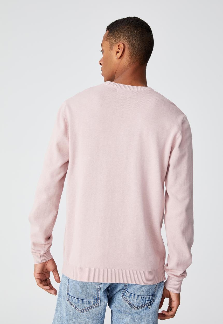 Cotton On - Lightweight crew knit - dusty pink