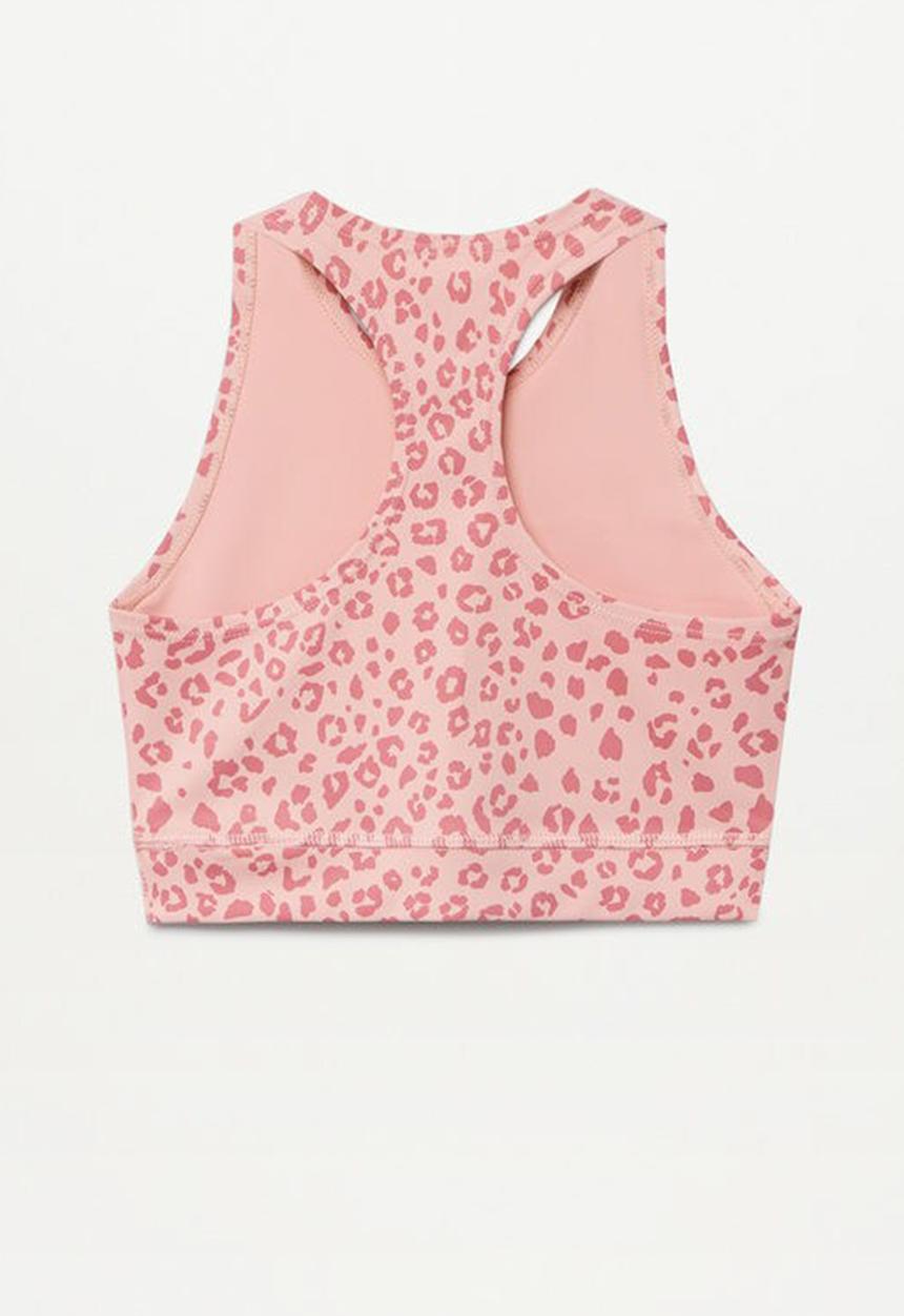 MANGO - Animal print crop top - pink