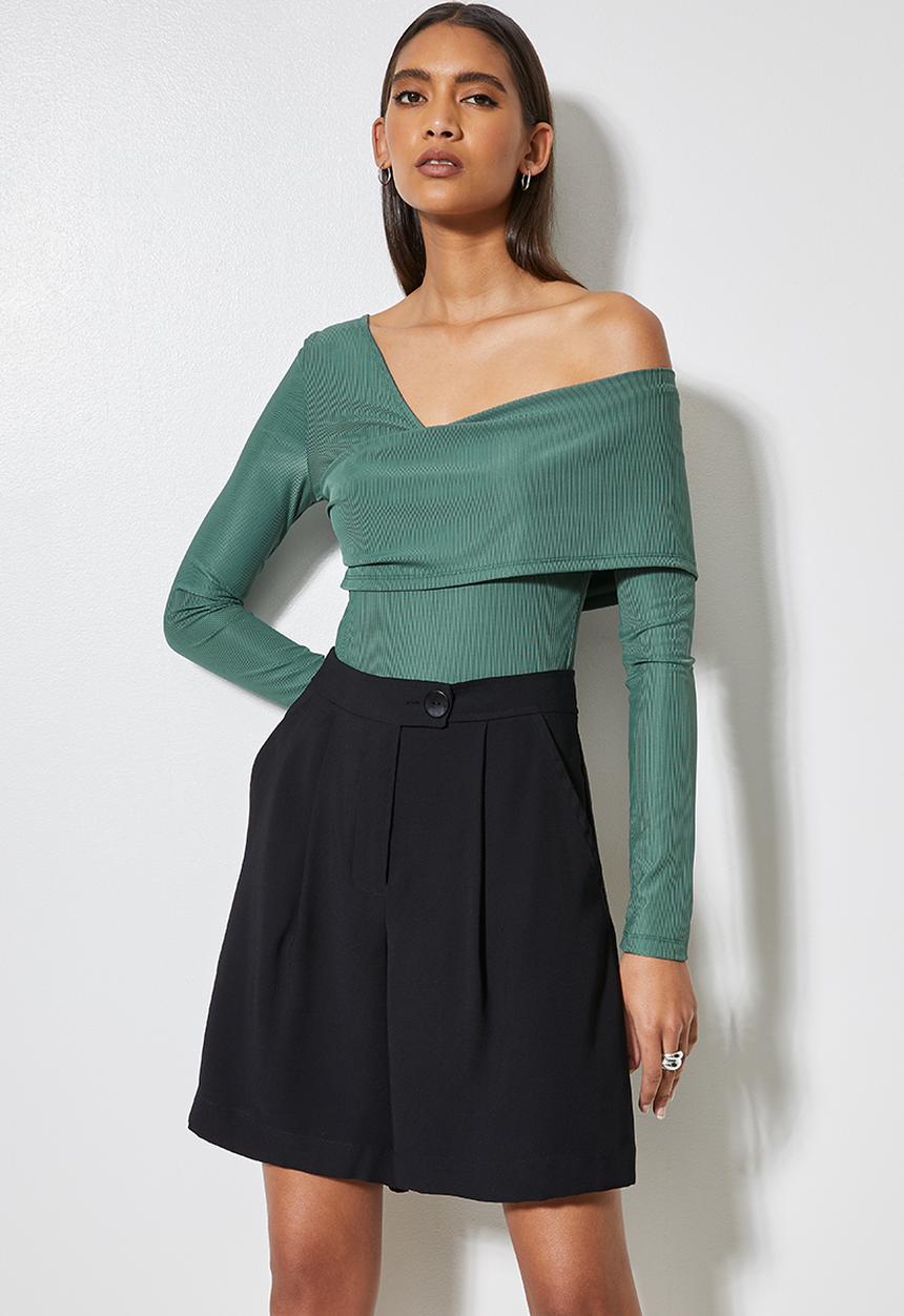 VELVET - Styled off shoulder bodysuit - seapine