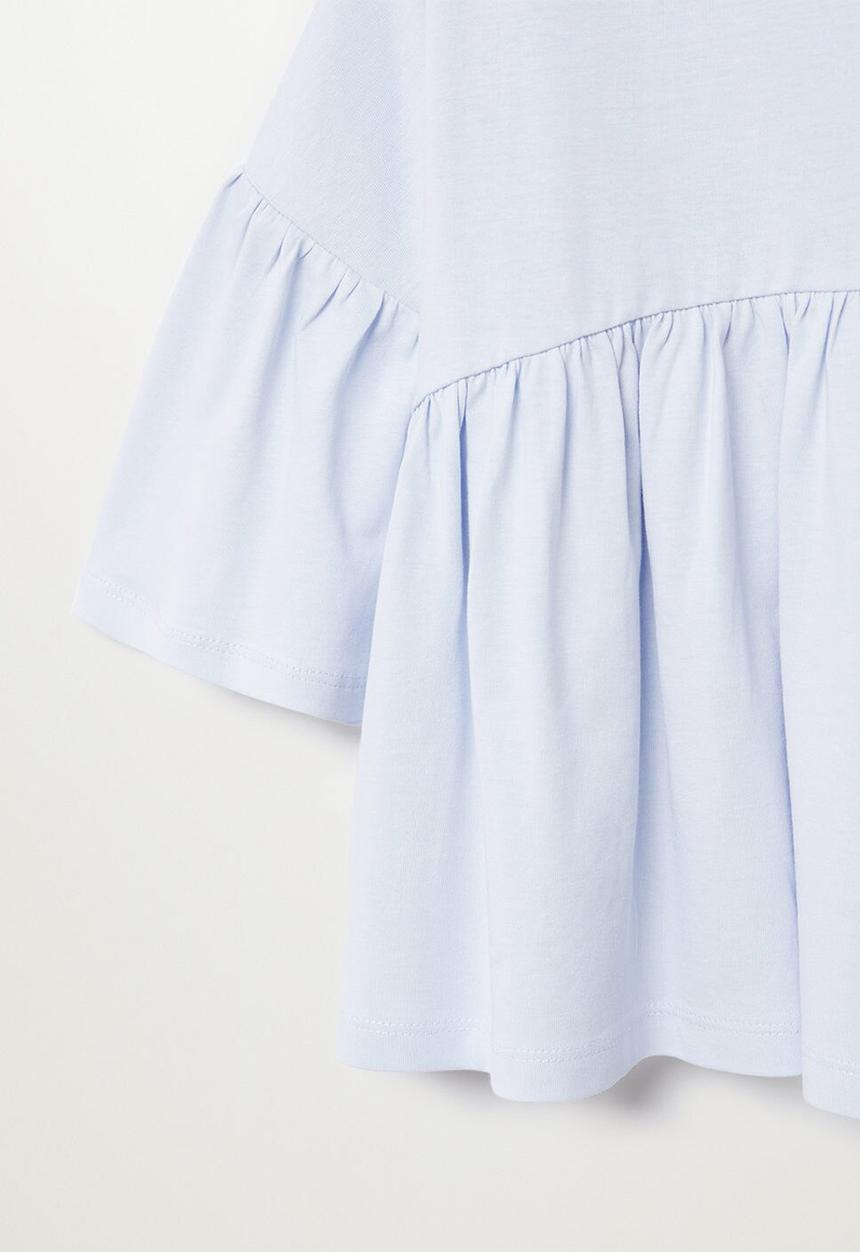 MANGO - Bibi flared short sleeve tee - blue