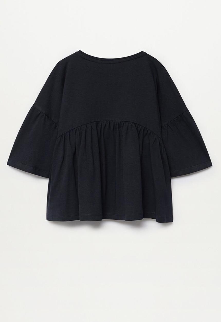MANGO - Bibi flared short sleeve tee - black