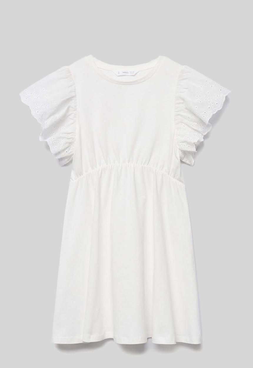 MANGO - Vestido suizi - white