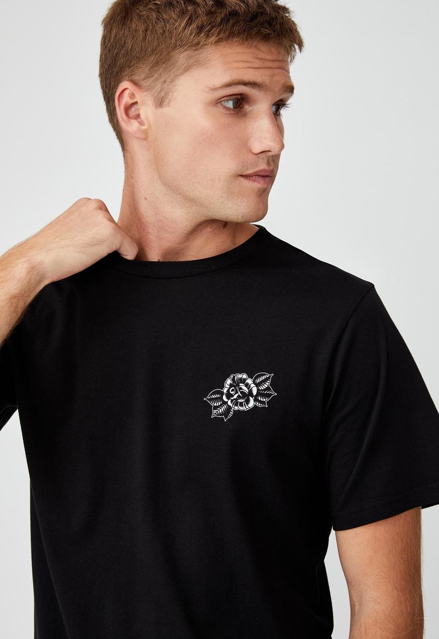 Cotton On - Tbar art t-shirt - black
