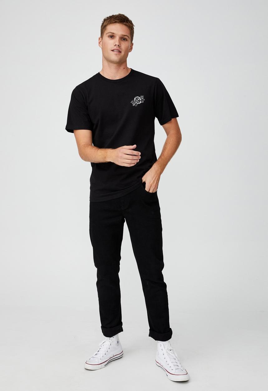 Cotton On - Tbar art t-shirt - black