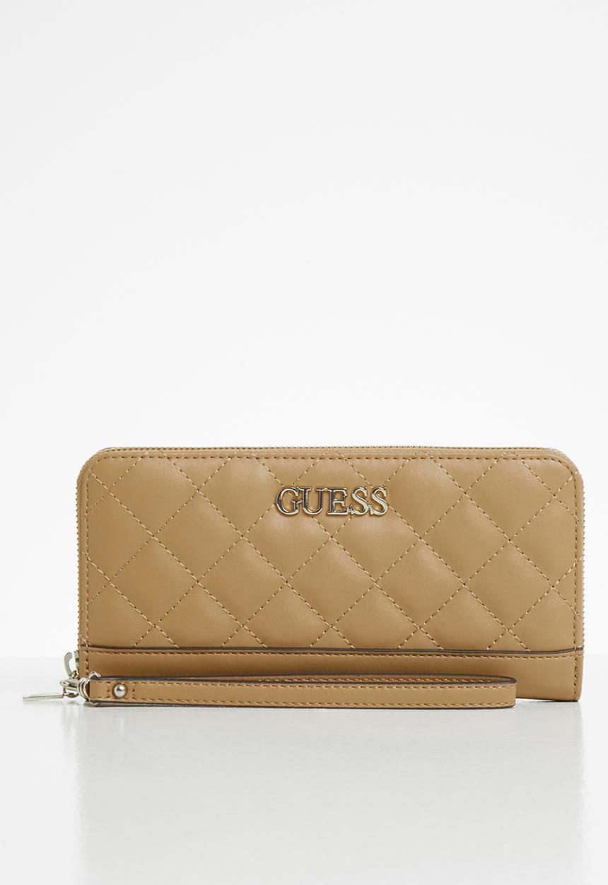 GUESS - Illy slg large zip around - beige