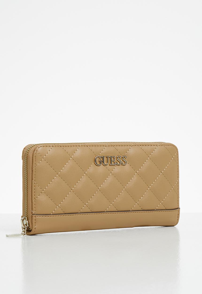 GUESS - Illy slg large zip around - beige