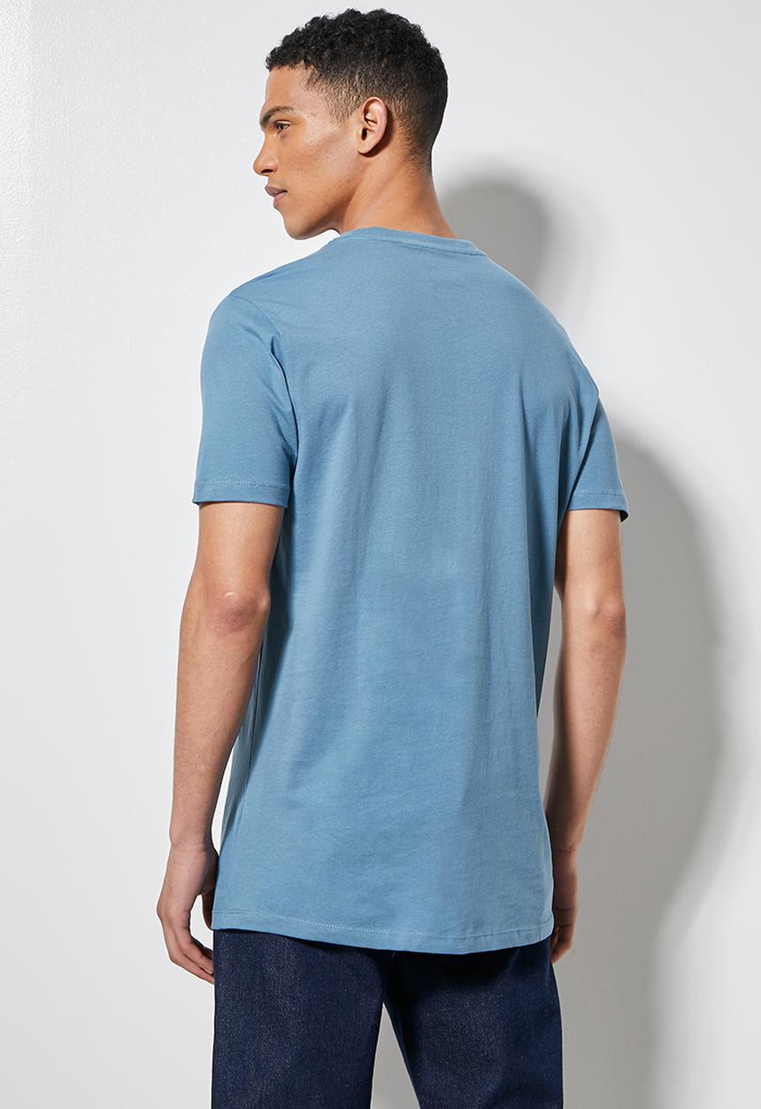 Superbalist - Nate crew neck tee - mid blue