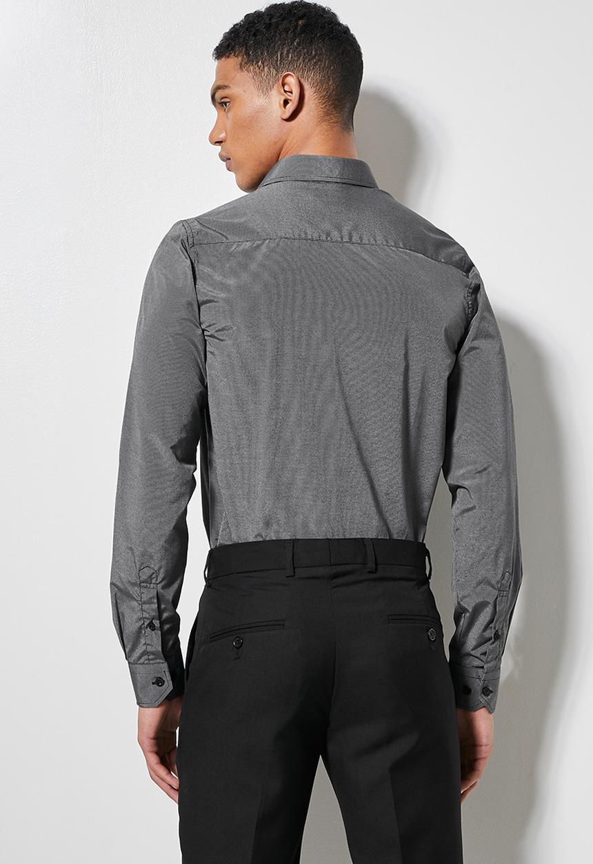 Superbalist - Jos slim stripe shirt - black