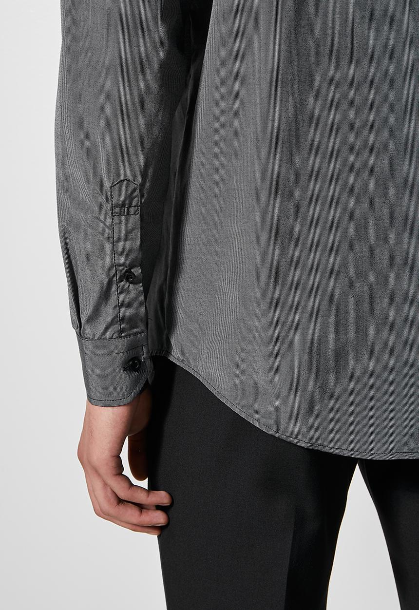 Superbalist - Jos slim stripe shirt - black