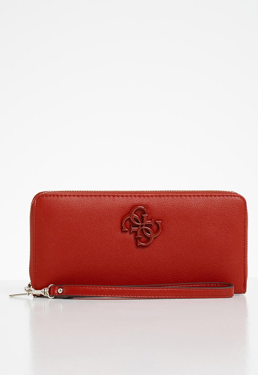 GUESS - Noelle slg large zip around - red