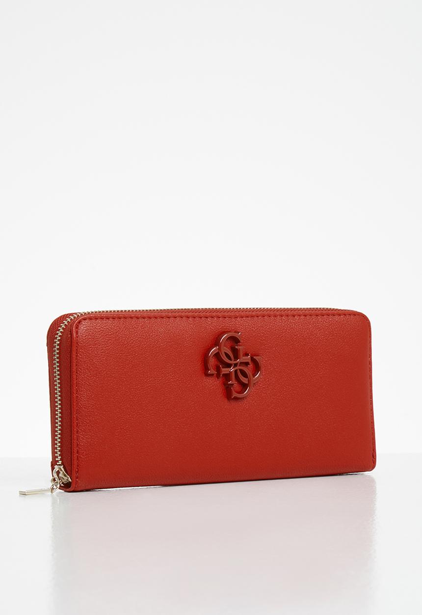 GUESS - Noelle slg large zip around - red