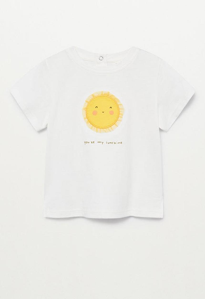 MANGO - Printed T-shirt solet - white