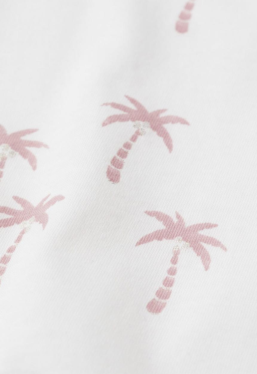 MANGO - Printed cotton T-shirt - white