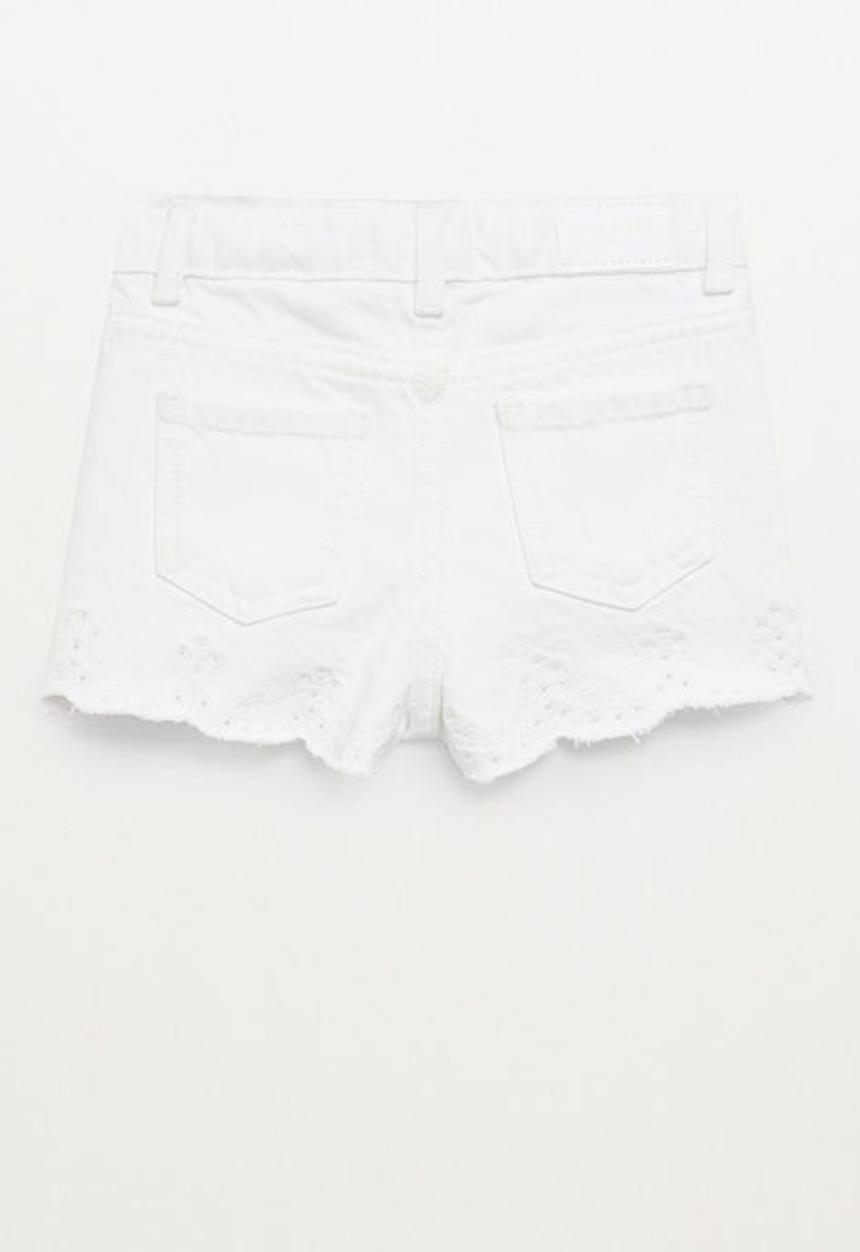 MANGO - Shorts bertab - white
