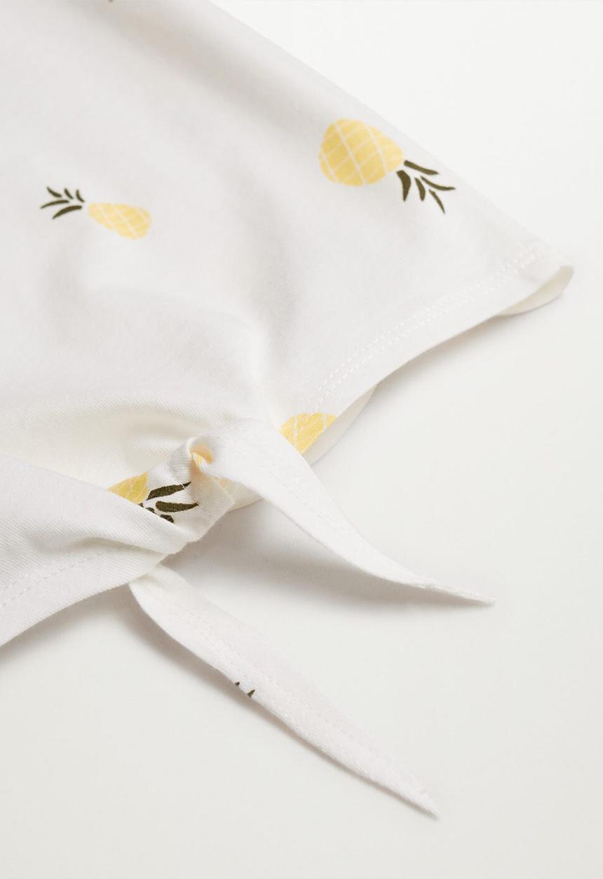 MANGO - Knot printed T-shirt hawai - white