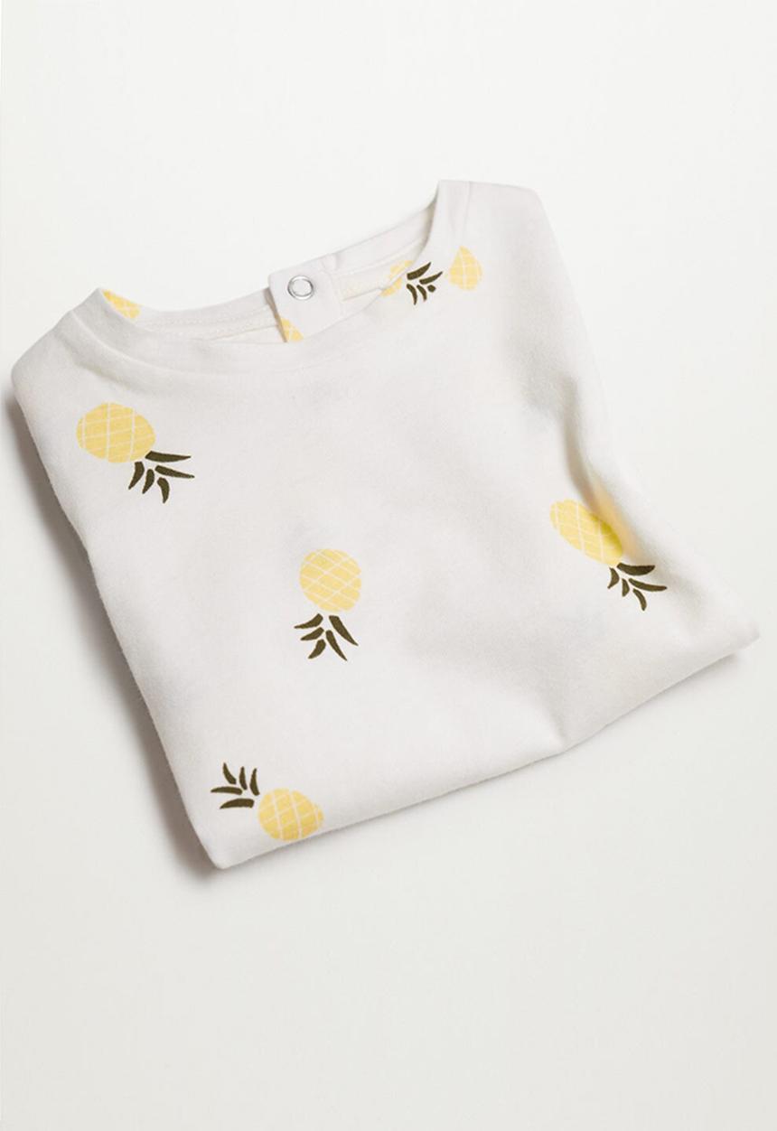MANGO - Knot printed T-shirt hawai - white